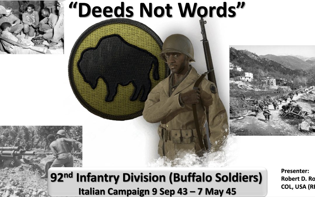 Deeds, Not Words – Buffalo Soldiers Italian Campaign